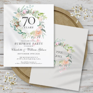 Convite para Festa Surpresa de Aniversário de 70 a