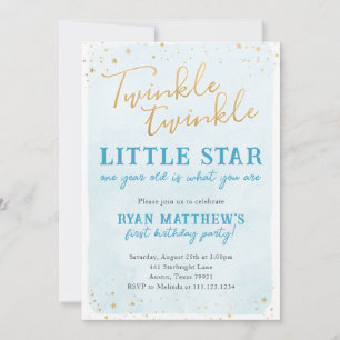 Convite para Festa Twinkle Twinkle Little Star
