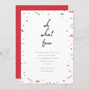 Convite para Festas de Feriado Memphis