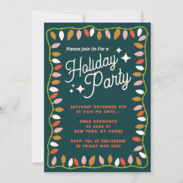 Convite para Festas de Férias das Luzes de Natal R