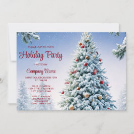 Convite para Festas de Férias de Árvore de Natal