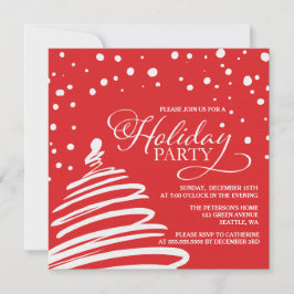 Convite para Festas de Férias de Natal e Neve