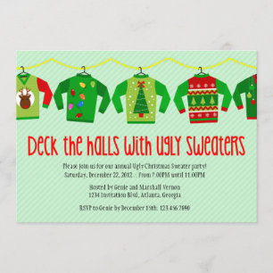 Convite para Festas de Férias de Natal Feias