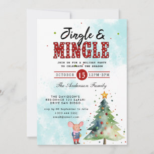 Convite para Festas de Férias Jingle & Mingle