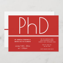 Convite para Festas de formatura de doutorado