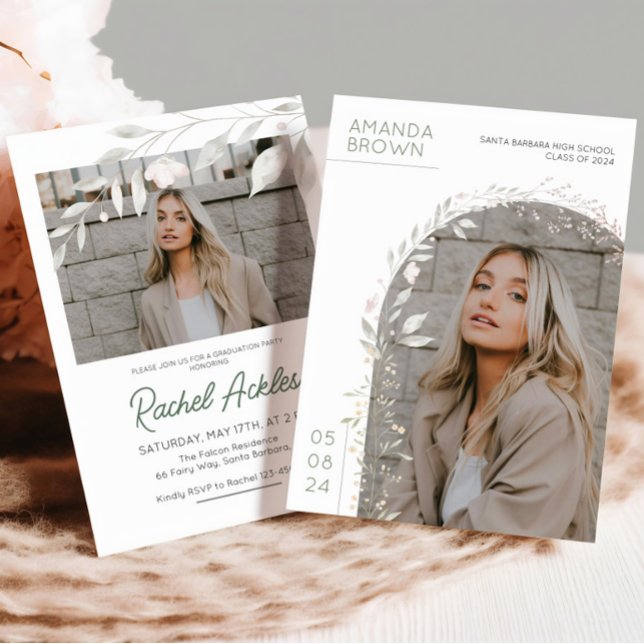 Convite para Festas de formatura Floral, Formando  (Criador carregado)