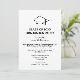 Convite para Festas de formatura minimalista moder