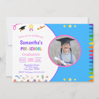 Convite para Festas de formatura pré-escolar