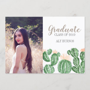 Convite para festas de formatura succulta de cactu