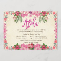 Convite para Festas de formatura Tropicais Aloha L