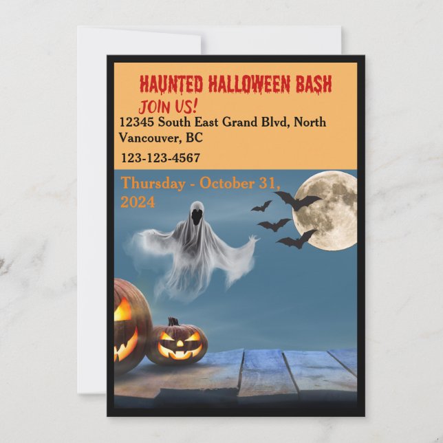 Convite para Festas de Halloween (Frente)
