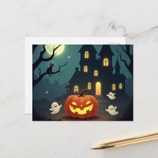 Convite para Festas de Halloween (Frente/Verso In Situ)