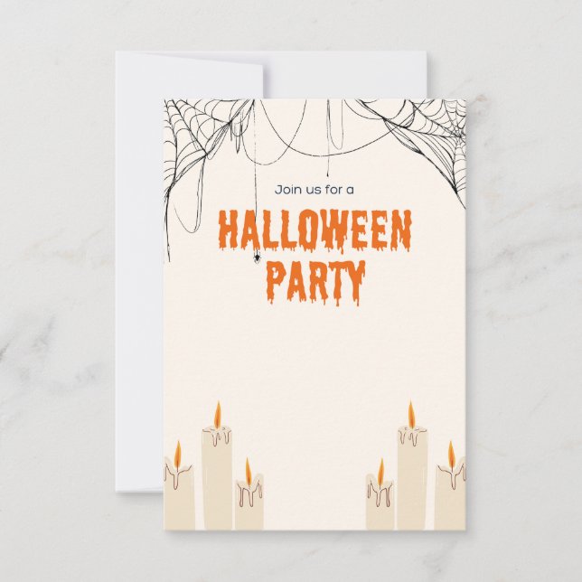 Convite para Festas de Halloween (Frente)