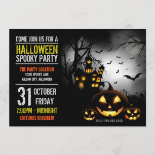 Convite para Festas de Halloween