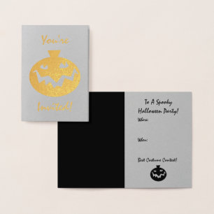 Convite para Festas de Halloween   Cara de Abóbor