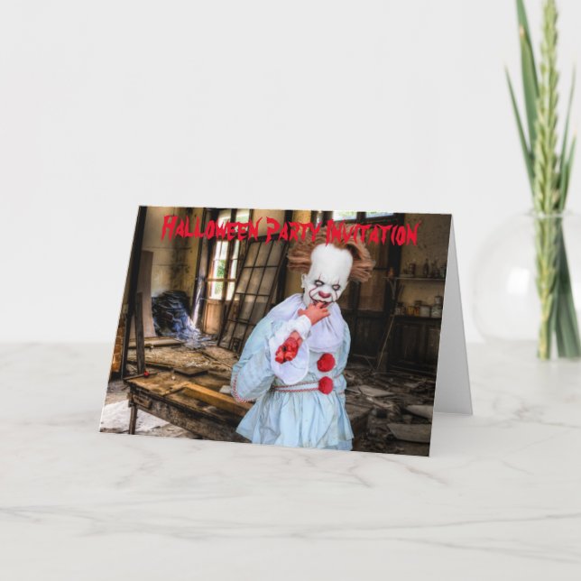 Convite para Festas de Halloween. Cartão (Frente)