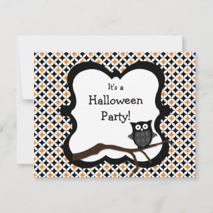 Convite para Festas de Halloween - Coruja