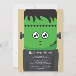 Convite para Festas de Halloween do Frankenstein