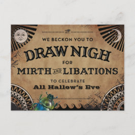 Convite para Festas de Halloween | Estética egípci