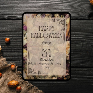 Convite para Festas de Halloween para Adultos Flor