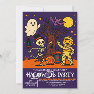 Convite para Festas de Halloween para Crianças   c