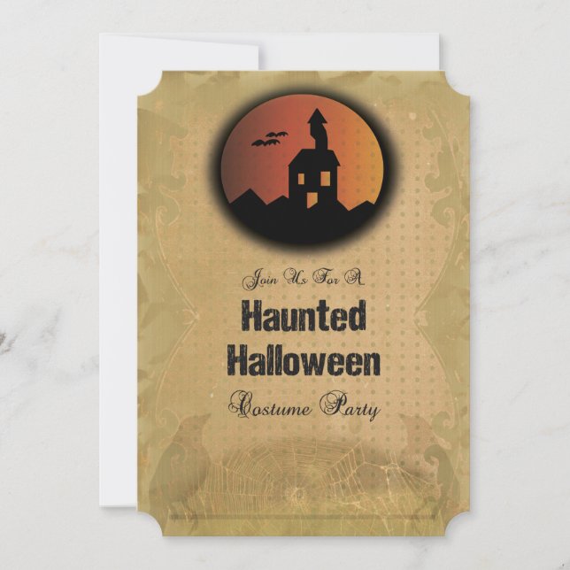 Convite para festas de Halloween, Vintage, Ephemer (Frente)