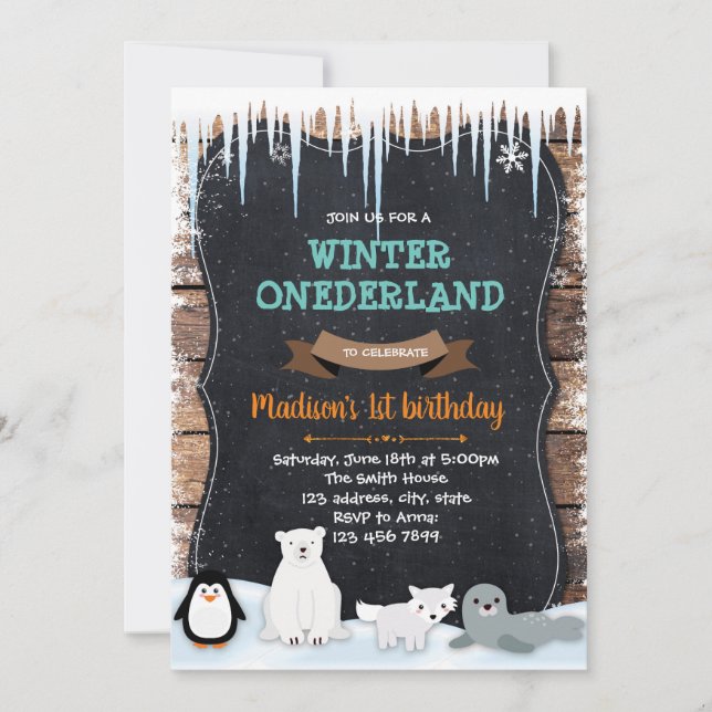 convite para festas de inverno (Frente)