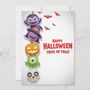 Convite para Festas de Monstro e Halloween