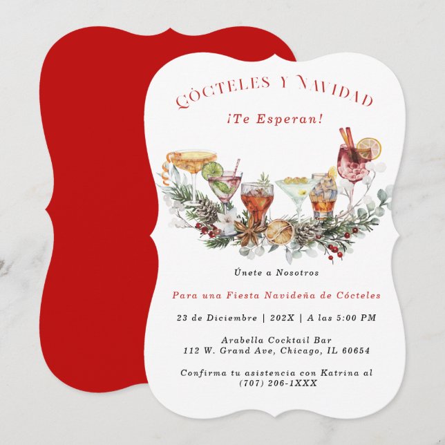 convite Para Festas de Natal  (Frente/Verso)