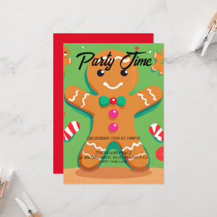 Convite para Festas de Natal do Gingercake Man
