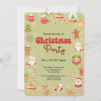Convite para festas de natal para crianças de nata