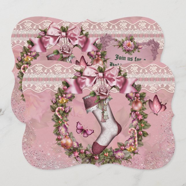 Convite para Festas de Natal Vitorianas (Frente/Verso)