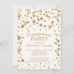 Convite para Festas de noivado Cardíaca Confetti M