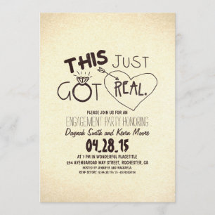 convite para festas de noivado divertida Isto acab