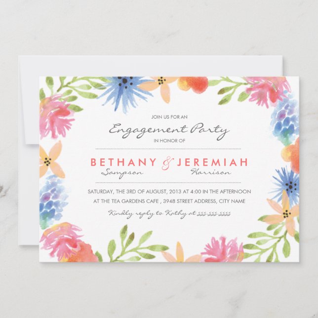 Convite para Festas de noivado do Paraíso (Frente)