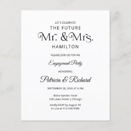 Convite para Festas de noivado do Sr. e Sra.