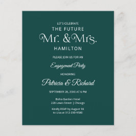 Convite para Festas de noivado do Sr. e Sra.