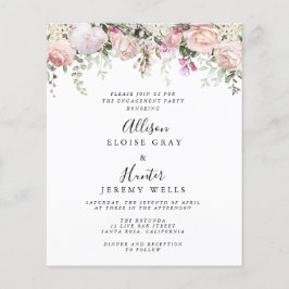 Convite para Festas de noivado Elegante