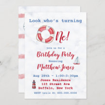 Convite para Festas de primeiro aniversario de Men