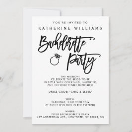 Convite Para Festas de solteira Branca E Negra