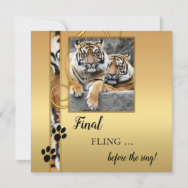 Convite para Festas de solteira de Tigre Dourado A