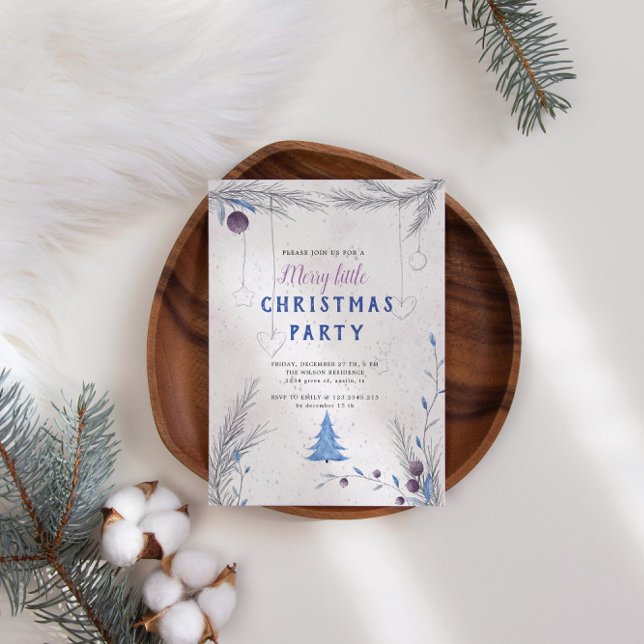 Convite para Festas Festivas de Pastel de Aquarela (Criador carregado)