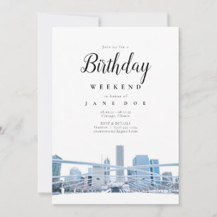 Convite para Fim de Semana de Birthday do Skyline