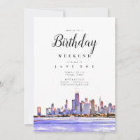 Convite para Fim de Semana de Birthday do Skyline