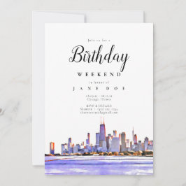 Convite para Fim de Semana de Birthday do Skyline 