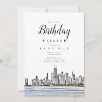 Convite para Fim de Semana de Birthday do Skyline