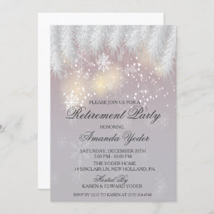 Convite para flocos de neve de inverno do Partido 