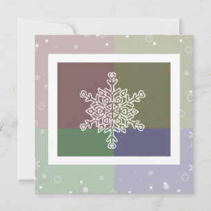 Convite para Flocos de Neve de Quad Color