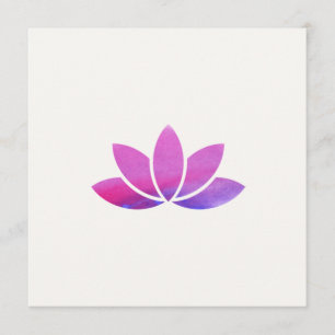 Convite para Flor do Lotus Watercolor