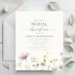 Convite para flor selvagem de Bridal de Orçamento<br><div class="desc">Celebrar a noiva a ser com um convite elegante à flor da vadia, perfeito para um encontro sofisticado. Este charmoso design apresenta ilustrações delicadas de flor silvestre em cores fortes e vibrantes, acrescentando um toque de beleza natural e graça. Os intrincados sotaques florais aliados a uma tipografia refinada criam um...</div>